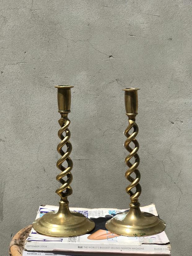 Authentic spiral candlesticks